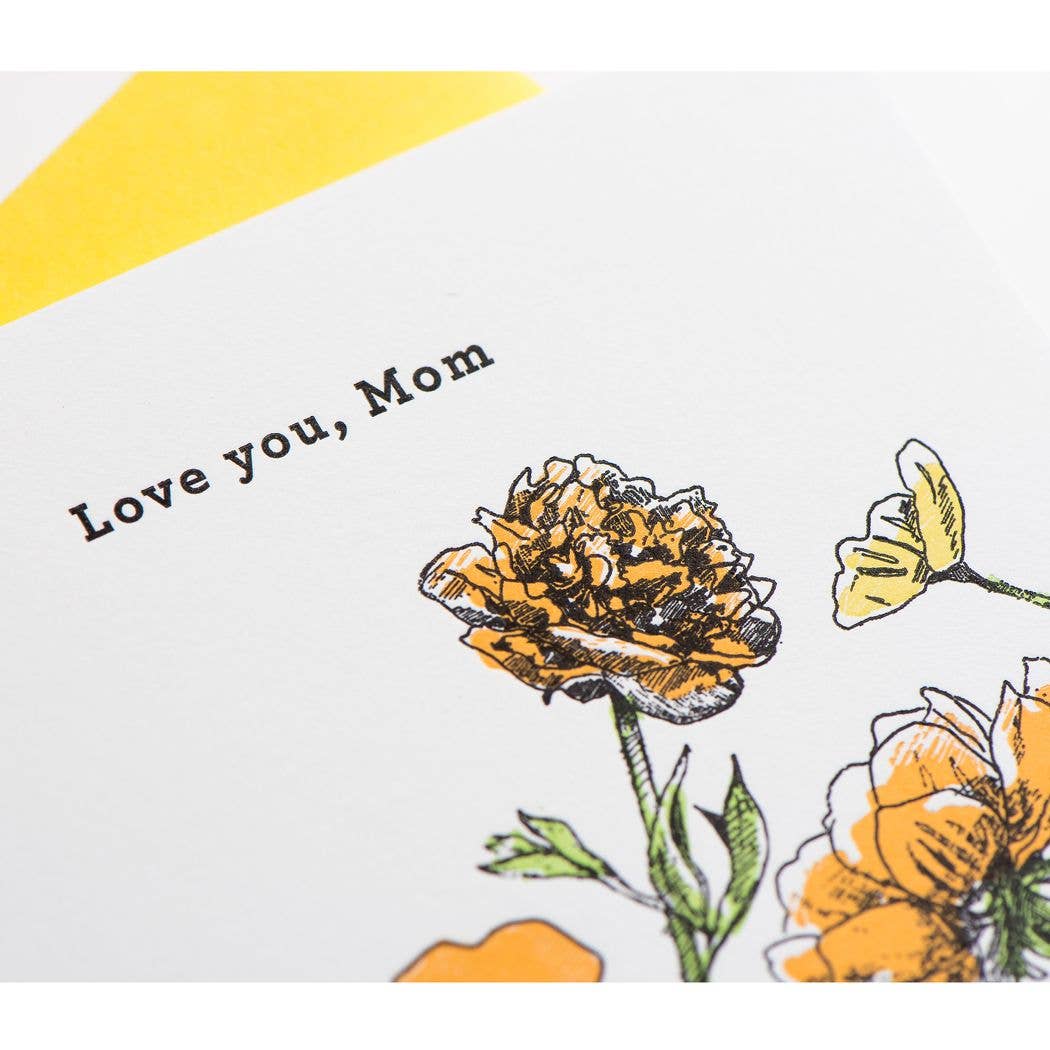 Card • Love You Mom Floral