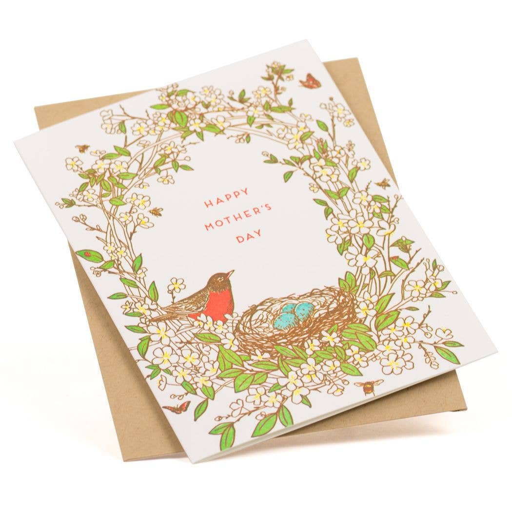 Card • Mother's Day Robin Bird Nest