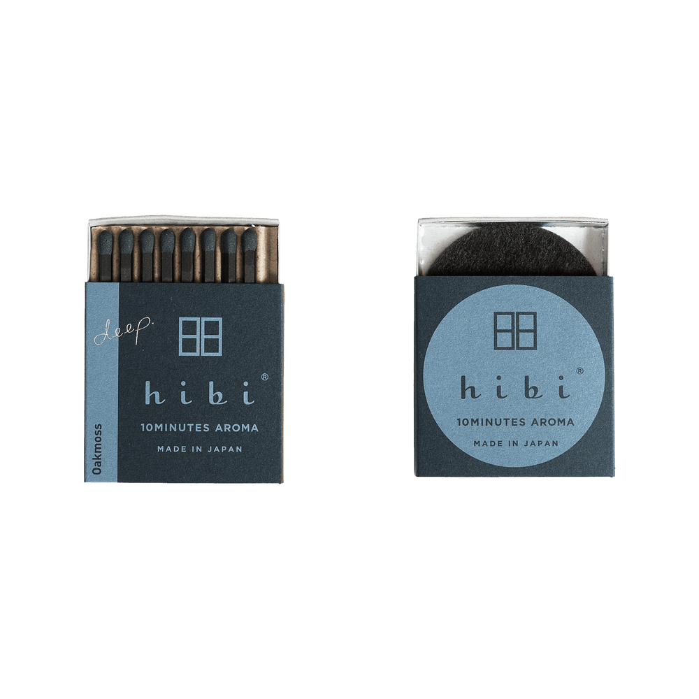 Two boxes of hibi 10 MINUTES AROMA incense sticks, one showing the sticks and the other showing the grey incense pad, both labeled ‘MADE IN JAPAN’. Order online for aromas from the best florist in Toronto near you
